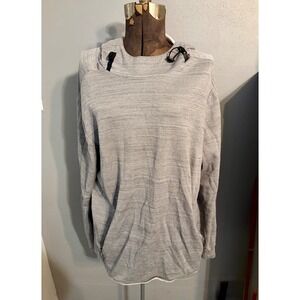 Tek Gear Mens Drytek Heathered Gray Hoodie Pullover Long Sleeve Athletic‎ XL